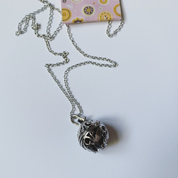 Silver Charm Locket with Lava Bead!! Aromatherapy! - Picture 2 of 3